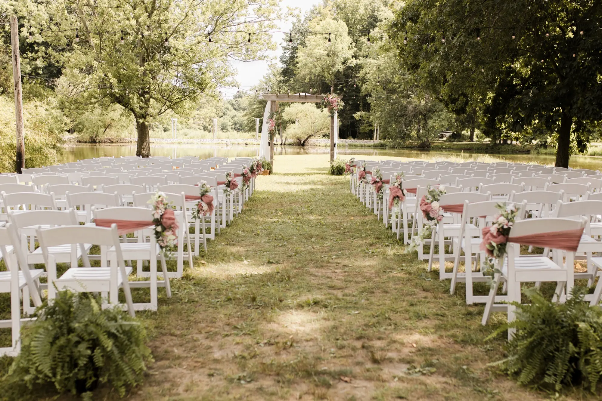 Jarrett and Naomi's wedding portraits at Abram Farms