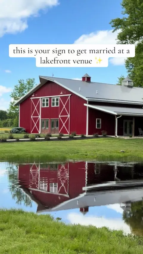 TikTok video from @abramfarmsindiana: lakefront wedding